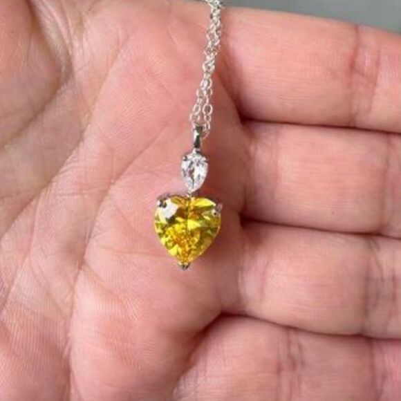 The Sun Shine pendant necklace in 925 and cubic zirconia - Picture 5 of 6